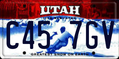 UT license plate C457GV