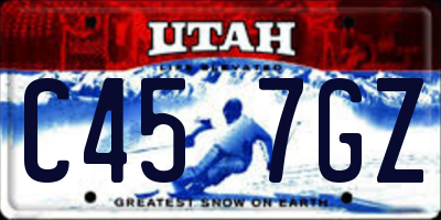 UT license plate C457GZ