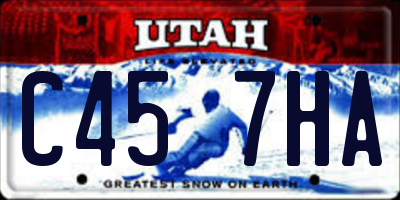 UT license plate C457HA