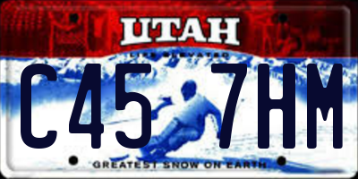 UT license plate C457HM