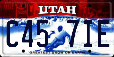 UT license plate C457IE