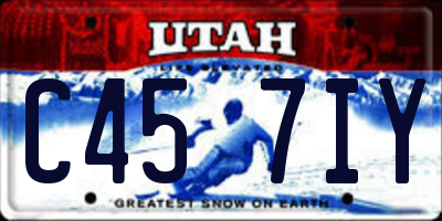 UT license plate C457IY