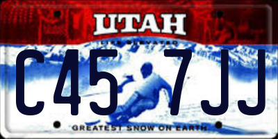 UT license plate C457JJ