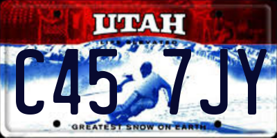 UT license plate C457JY