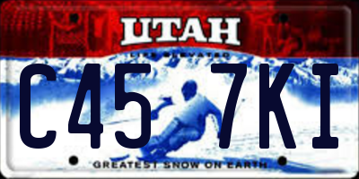 UT license plate C457KI