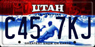 UT license plate C457KJ