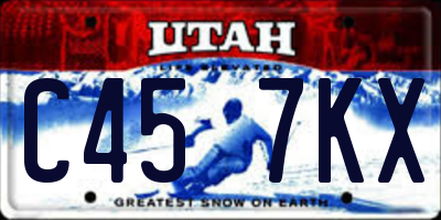 UT license plate C457KX