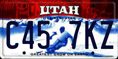 UT license plate C457KZ