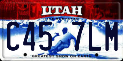 UT license plate C457LM