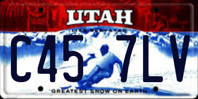 UT license plate C457LV