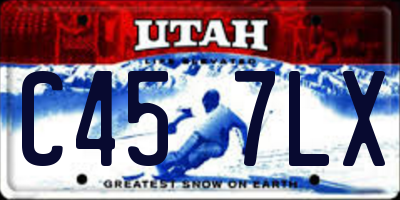 UT license plate C457LX