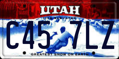 UT license plate C457LZ