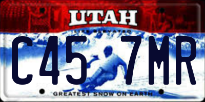 UT license plate C457MR