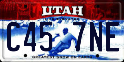 UT license plate C457NE