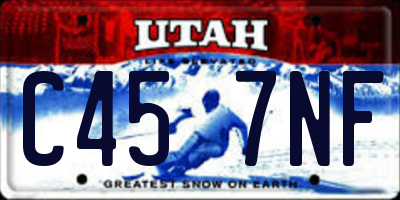UT license plate C457NF