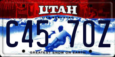 UT license plate C457OZ