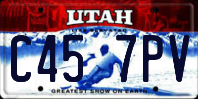 UT license plate C457PV