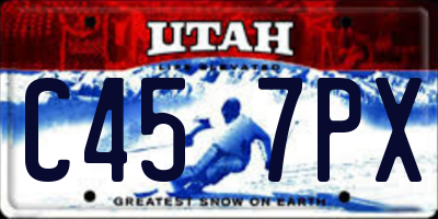 UT license plate C457PX