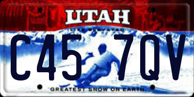 UT license plate C457QV