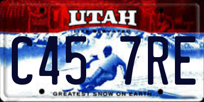 UT license plate C457RE