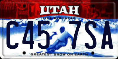 UT license plate C457SA