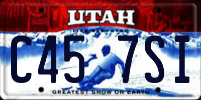 UT license plate C457SI