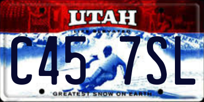 UT license plate C457SL