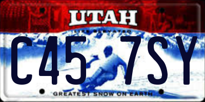 UT license plate C457SY
