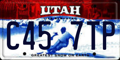UT license plate C457TP