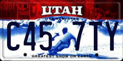 UT license plate C457TY