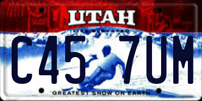 UT license plate C457UM