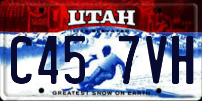 UT license plate C457VH