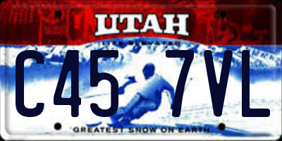 UT license plate C457VL