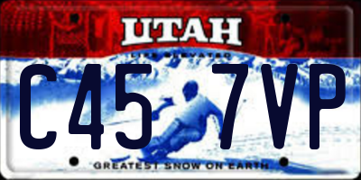UT license plate C457VP