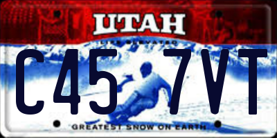 UT license plate C457VT