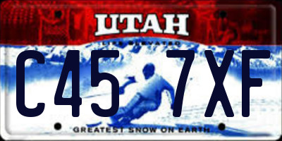 UT license plate C457XF