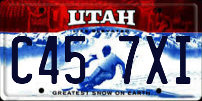 UT license plate C457XI