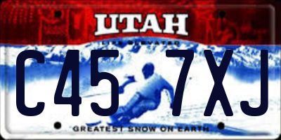 UT license plate C457XJ