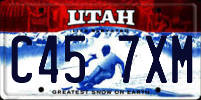 UT license plate C457XM