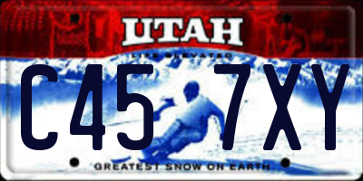 UT license plate C457XY