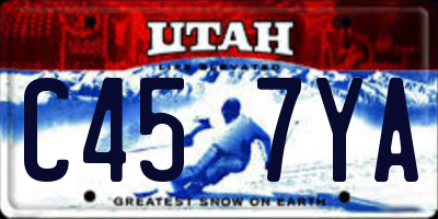 UT license plate C457YA