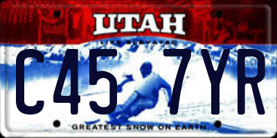 UT license plate C457YR
