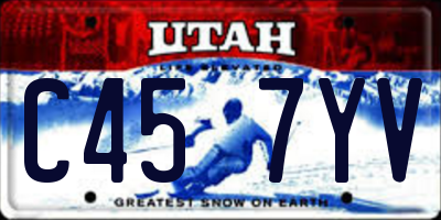 UT license plate C457YV