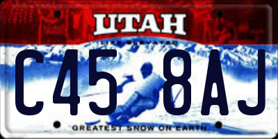 UT license plate C458AJ