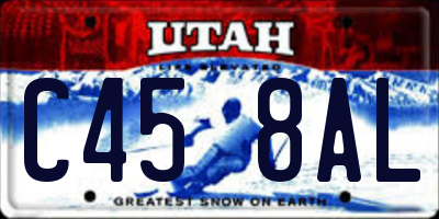 UT license plate C458AL