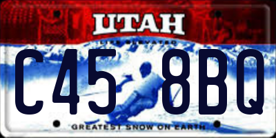 UT license plate C458BQ