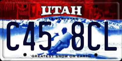 UT license plate C458CL