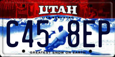 UT license plate C458EP