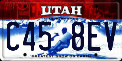 UT license plate C458EV