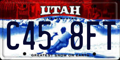 UT license plate C458FT